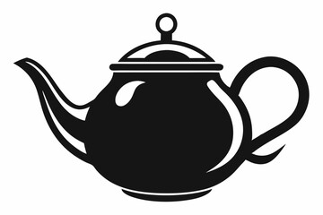 teapot line art silhouette vector illustration