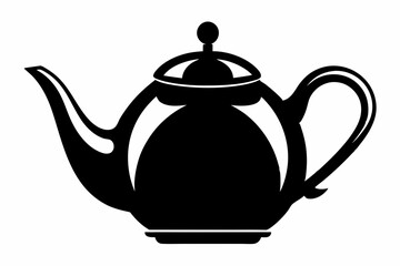 teapot line art silhouette vector illustration