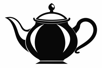 teapot line art silhouette vector illustration