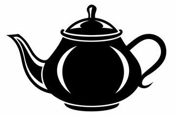teapot line art silhouette vector illustration