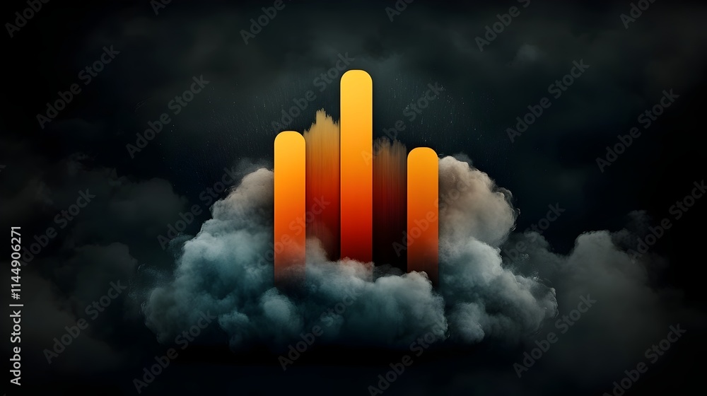 Poster vibrant and dynamic spectrogram visualization showcasing the captivating frequency content of a thun