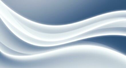 Dynamic abstract waves of blue and white create a soothing, modern background suitable for various design projects.