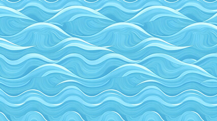 Fototapeta premium Hand drawn ocean waves.Liquid shape elements. AI generated image, ai