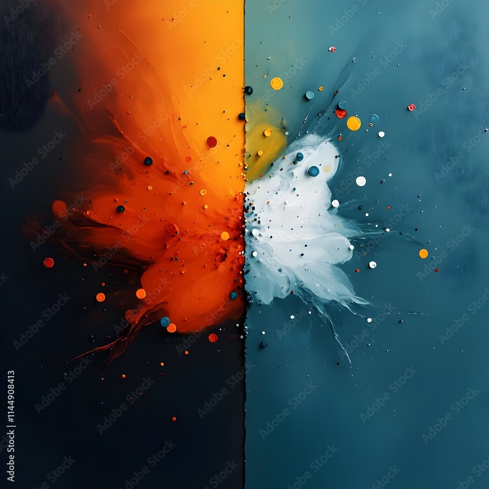 Poster vibrant digital canvas celebrating the colorful and dynamic nature of intelligence with pulsating en