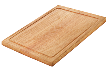 tábua de servir de madeira isolado em fundo transparente