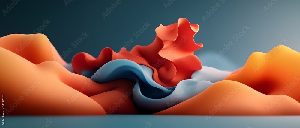 Poster captivating abstract wave pattern in vivid color palette undulating energy and mesmerizing visual hy