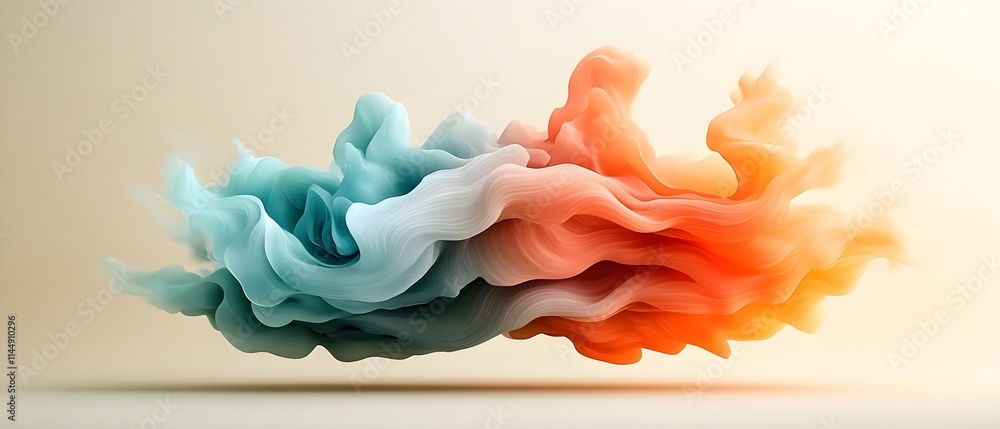 Aufkleber propagating waves captivating aqueous motion and abstract hypnosis in vivid color palette