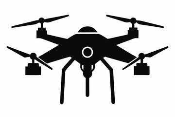 drone line art silhouette vector illustration