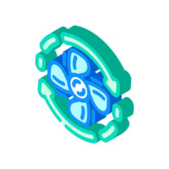 proper ventilation injury prevention isometric icon vector. proper ventilation injury prevention sign. isolated symbol illustration