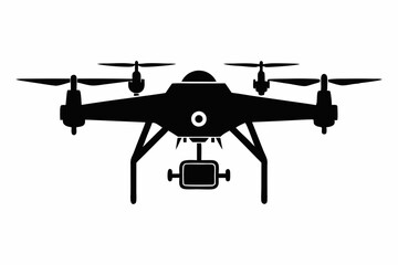 drone line art silhouette vector illustration