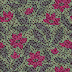 abstract flower seamless patterns