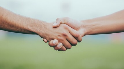 Fototapeta premium Unity and Sportsmanship A Surreal Embodying of Cross-Cultural Friendship