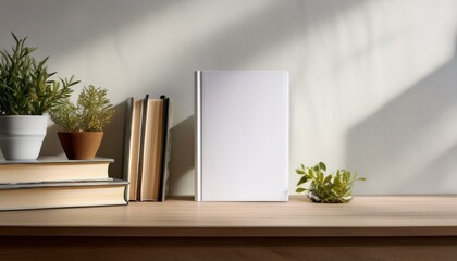 Livro para mockup em uma mesa