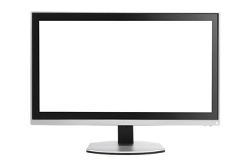 Monitor PC. Clean Desktop Computer Monitor with Front View and Blank Screen