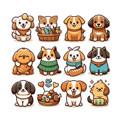 a collection of cute dogs and angels with angels and angels