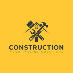 Building maintenance service construction Repair logo