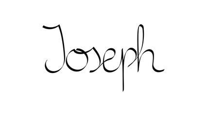 Black handwritten male name "Joseph"
