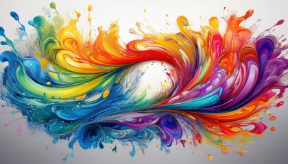 Fototapeta premium abstract colorful background with swirls