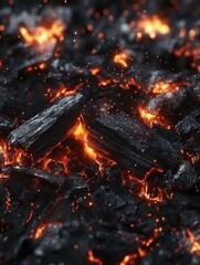 Close-up of coal