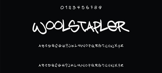 Modern graffiti font effect with highlight and shadow, youth style lettering font