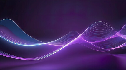 blue fractal line movement, light technology background, copy space. 3d image,