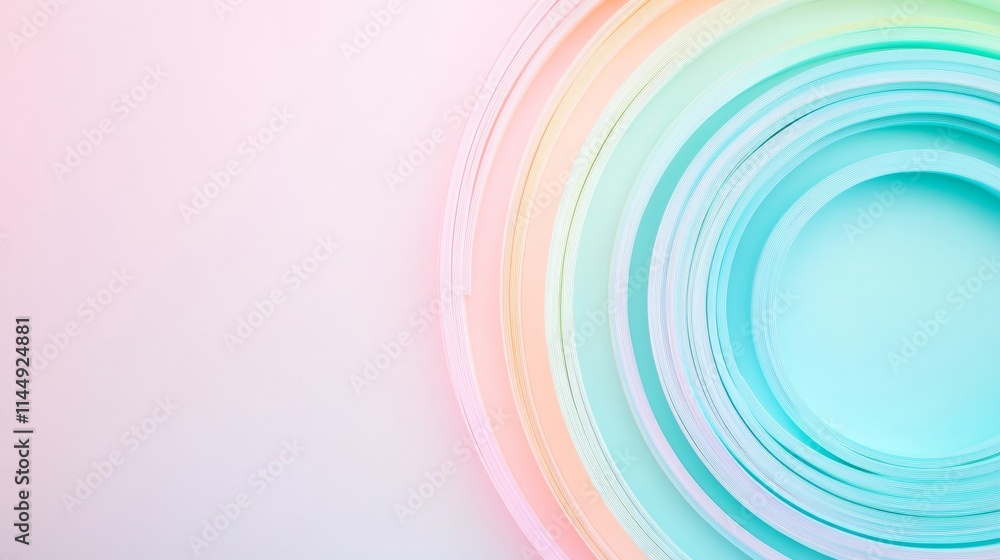 Aufkleber pastel circles abstract minimalism in soft tones for financial concepts