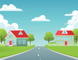 Naklejka premium illustration of houses