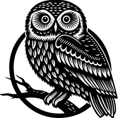 owl on a white background vector design 