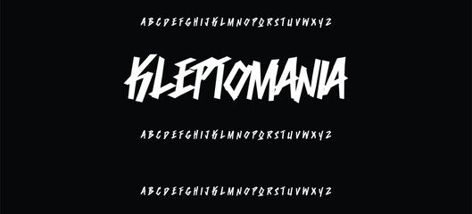 Modern graffiti font effect with highlight and shadow, youth style lettering font