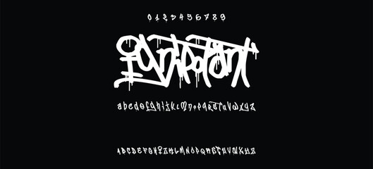 Urban typography street art graffiti slogan print with spray splash effect for graphic tee t shirt or sweatshirt - Vector