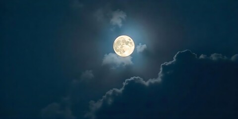Images of a gloomy moon shining through clouds in British Columbia, Canada's Surrey