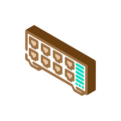 network switch data center isometric icon vector. network switch data center sign. isolated symbol illustration