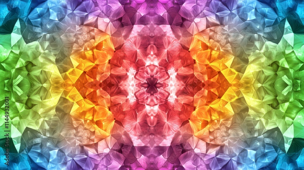 Poster vibrant colorful abstract pattern with geometric shapes and textures