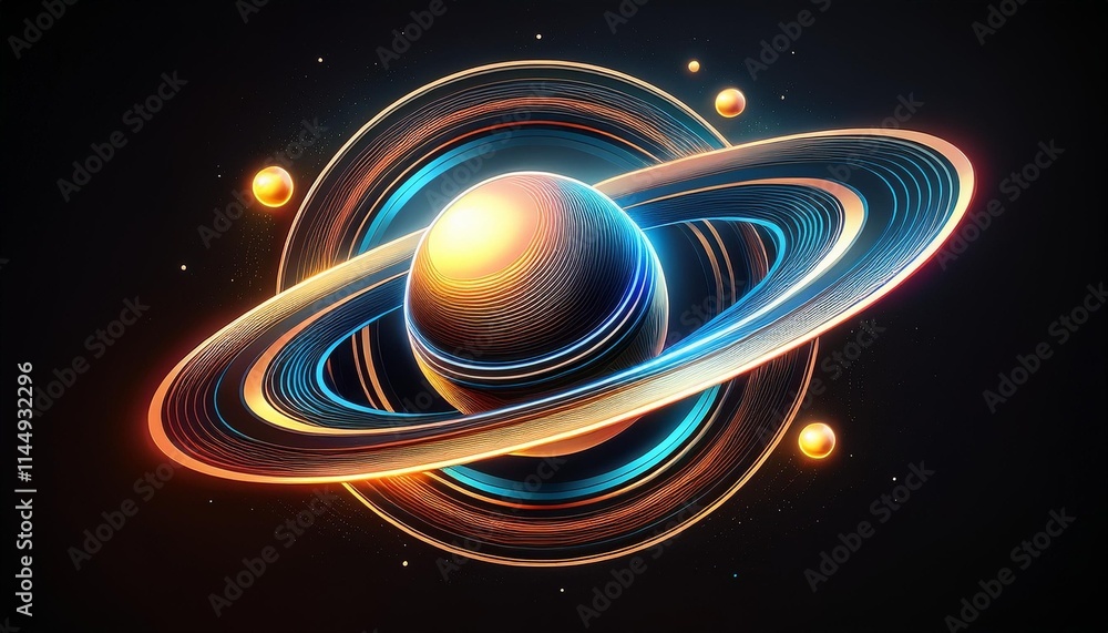Canvas Prints background with glowing stars