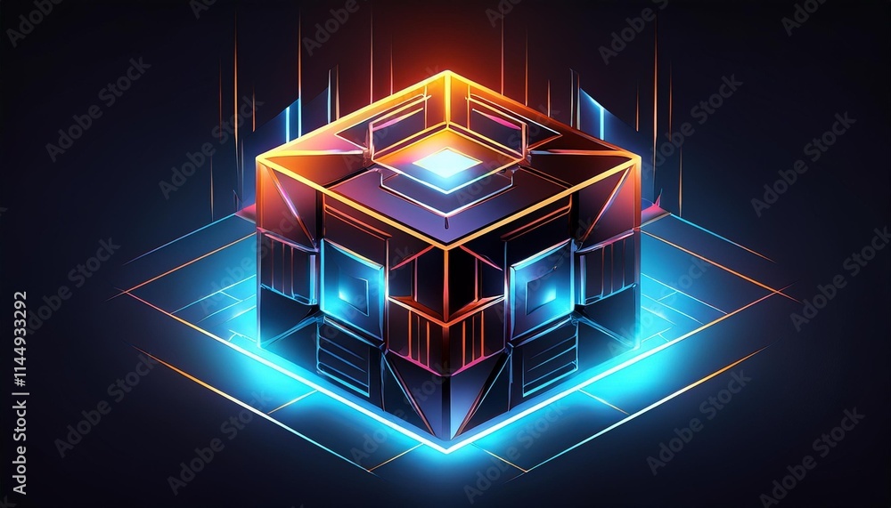 Canvas Prints abstract background with glowing lights