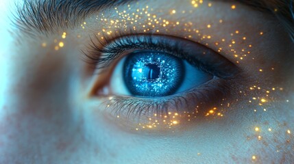 AI analyzes eye movement patterns using advanced technology in stunning 4K resolution