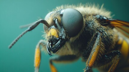 Bee face close up