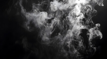 Smoke billowing against a black background.