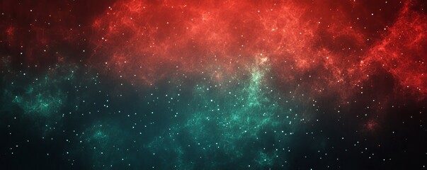 Naklejka premium Abstract background grainy green red glowing color shape, black backdrop noisy texture dark banner poster design, Generative AI