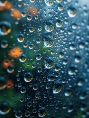 Water drop texture on transparent window background