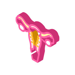 pelvic inflammatory woman disease isometric icon vector. pelvic inflammatory woman disease sign. isolated symbol illustration