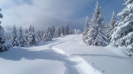 Snowy background in chirstmas