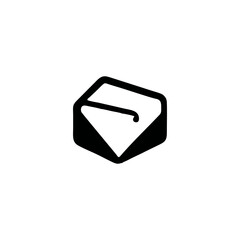 Minimalist cake illustration logo