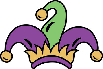 Colorful jester hat