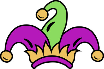 Colorful jester hat