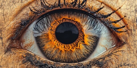Person's Eye on Wood