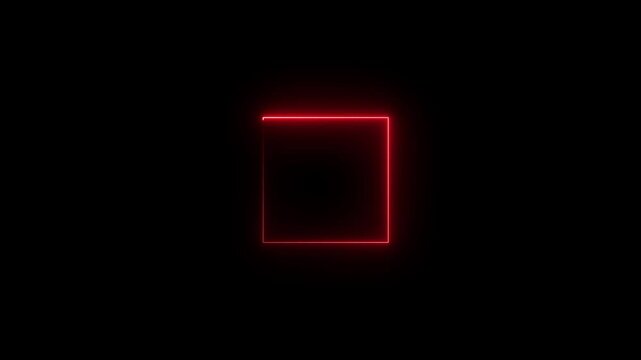abstract rectangle video frame animation on black background.