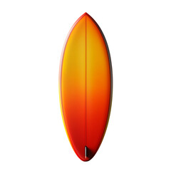 Vibrant gradient surfboard with orange and yellow design, perfect for summer surfing and beach sports.