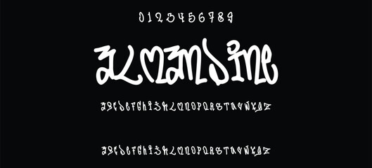 Urban typography street art graffiti slogan print with spray splash effect for graphic tee t shirt or sweatshirt - Vector