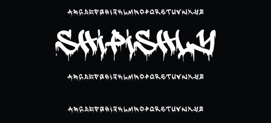 Urban typography street art graffiti slogan print with spray splash effect for graphic tee t shirt or sweatshirt - Vector